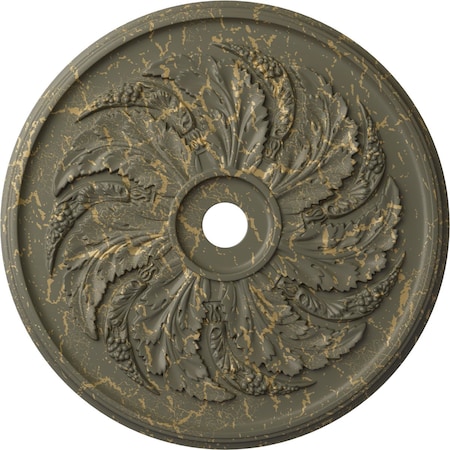 Ekena Millwork Sellek Ceiling Medallion (Fits Canopies up to 9"), 42 1/8"OD x 1 7/8"P, Witch Hazel Crackle CM42SKWHC